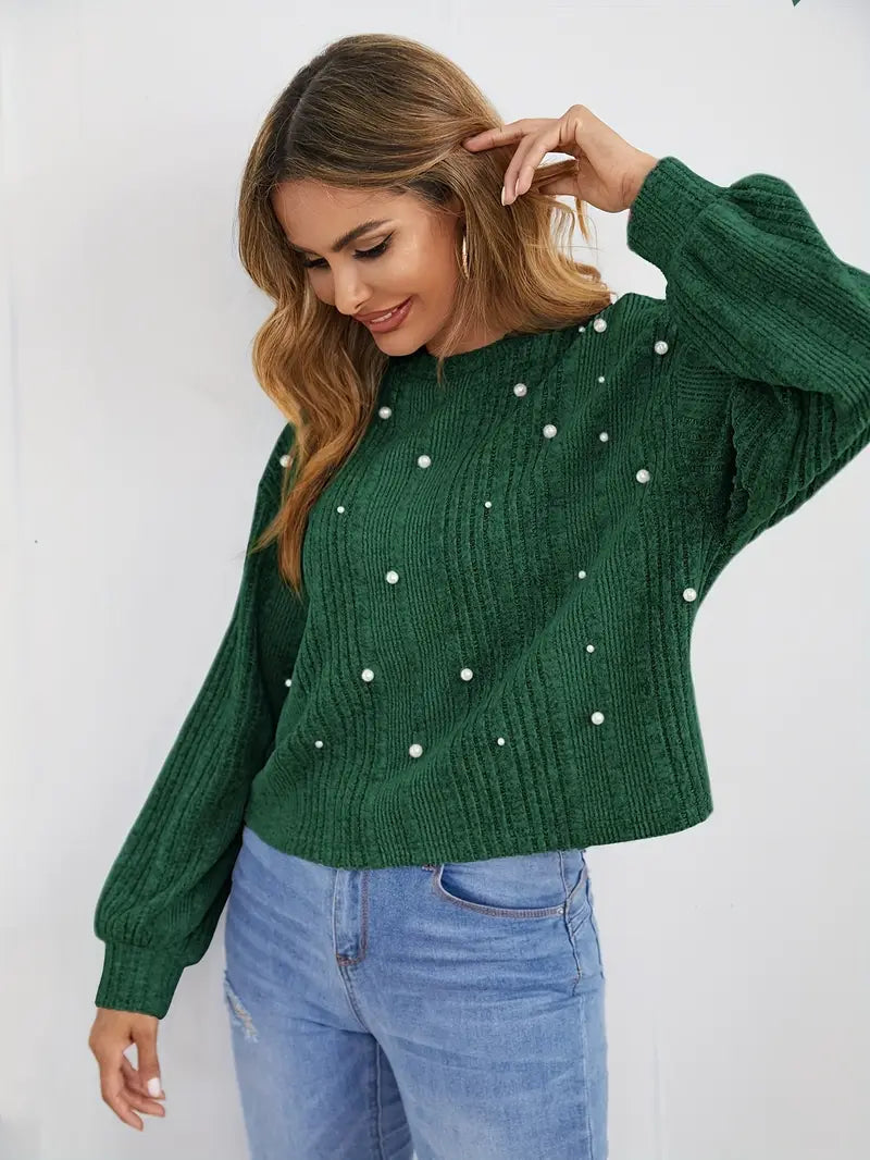 Pearl-Embellished Sweatshirt