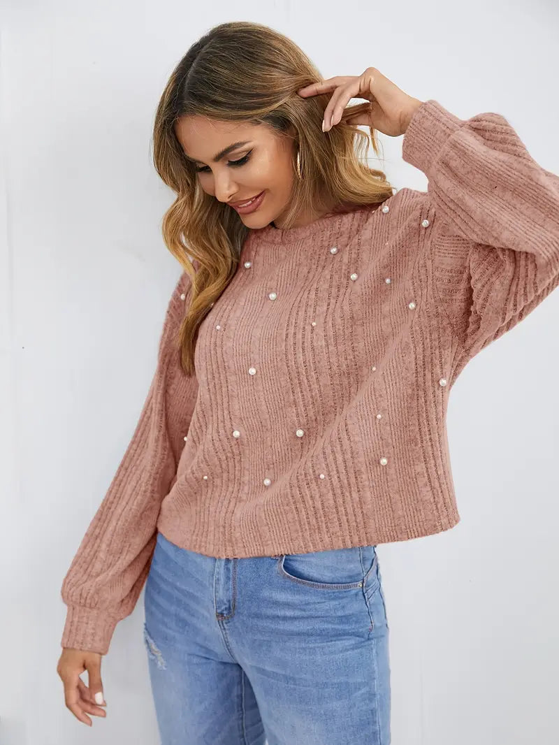Pearl-Embellished Sweatshirt