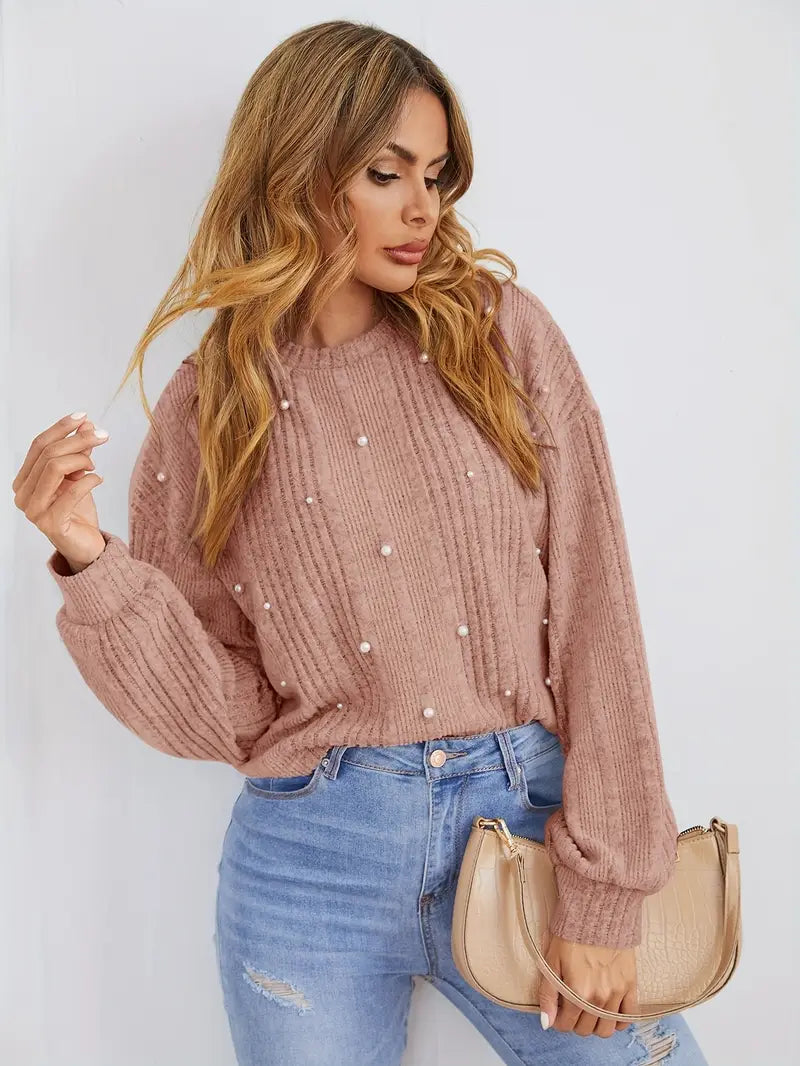 Pearl-Embellished Sweatshirt