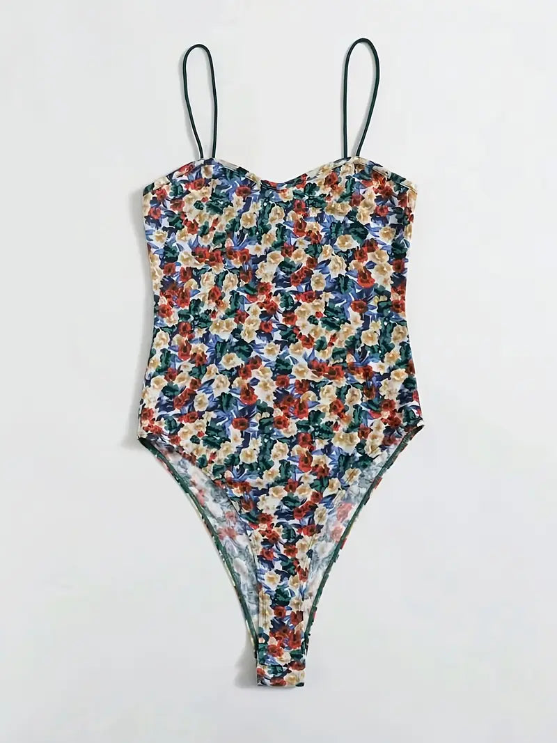 Floral Print  Bodysuit