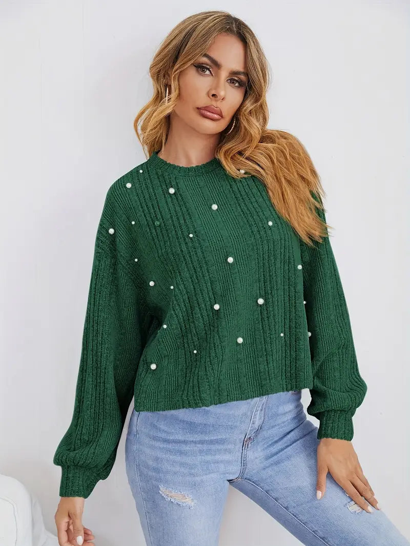 Pearl-Embellished Sweatshirt
