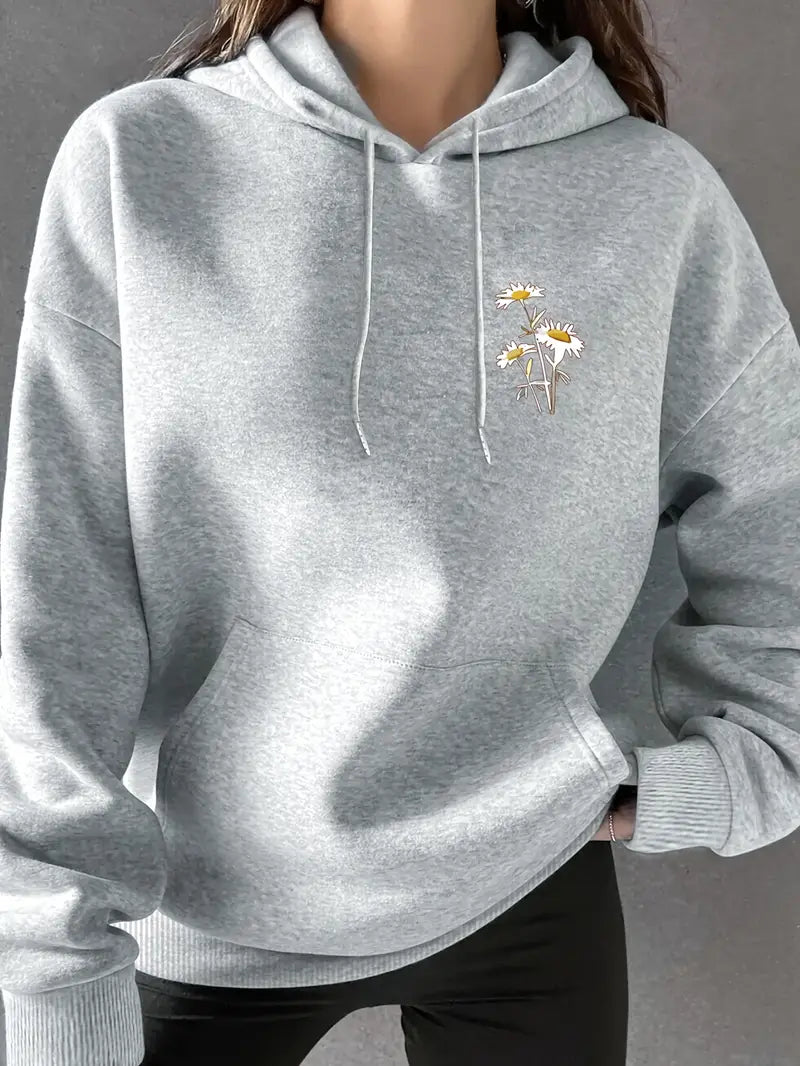Floral Print Hoodie